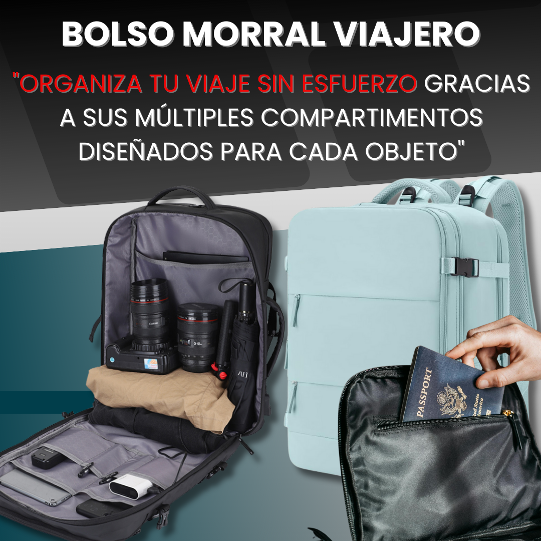 🏕️ Bolso Morral Viajero Expandible – La Compañía Perfecta Para Tus Aventuras 🎒